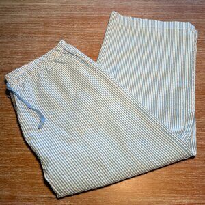 Fortuna Valentino Seersucker Capri Length Pajama‎ Pants Size M